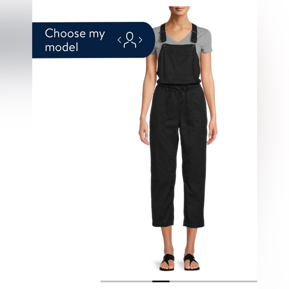 Time and Tru Sleeveless Regular Fit Overall  Black.